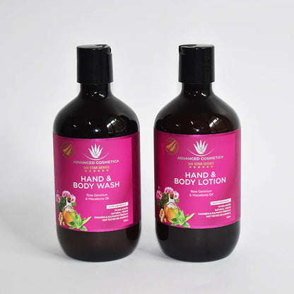 Hand & Body Wash And Hand & Body Lotion - Rose & Macadamia