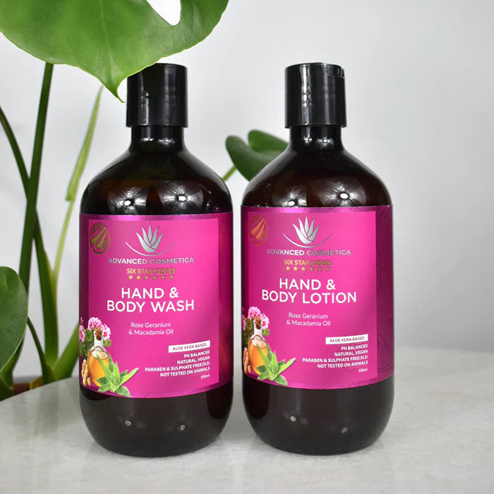 Hand & Body Wash And Hand & Body Lotion - Rose & Macadamia