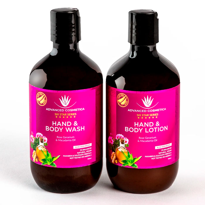 Hand & Body Wash And Hand & Body Lotion - Rose & Macadamia
